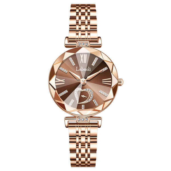 LABAOLI LA302 New Arrival Luxury Ladies Wristwatch Dropship Unique Stainless Steel Rose Gold Rhinestone Women Watch Female Clock