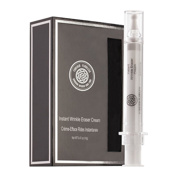 Forever Flawless Diamond infused Instant Wrinkle Eraser Cream. Formulated to Minimize Wrinkles and Fine-Lines and Battle the Aging Process. For a Flawless Appearance.