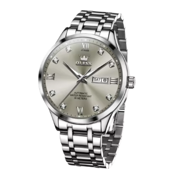 OLEVS 9946 Luxury Stainless Steel Strap Business Waterproof Luminous Automatic Watches For Men's Calendar Mechanical Wrist Watch