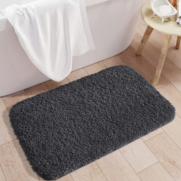 Absorbent Bath Mat 40x60cm Non Slip Quick Dry Soft Floor Rug for Bathroom Shower Tub Entry Washable Water Resistant Carpet (2 Pack (2 Pieces))