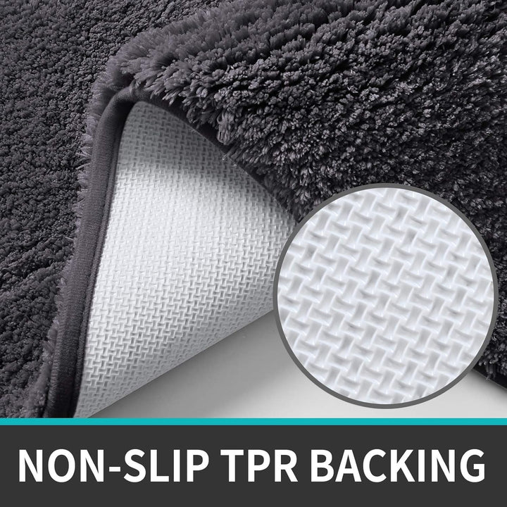 Absorbent Bath Mat 40x60cm Non Slip Quick Dry Soft Floor Rug for Bathroom Shower Tub Entry Washable Water Resistant Carpet (2 Pack (2 Pieces))