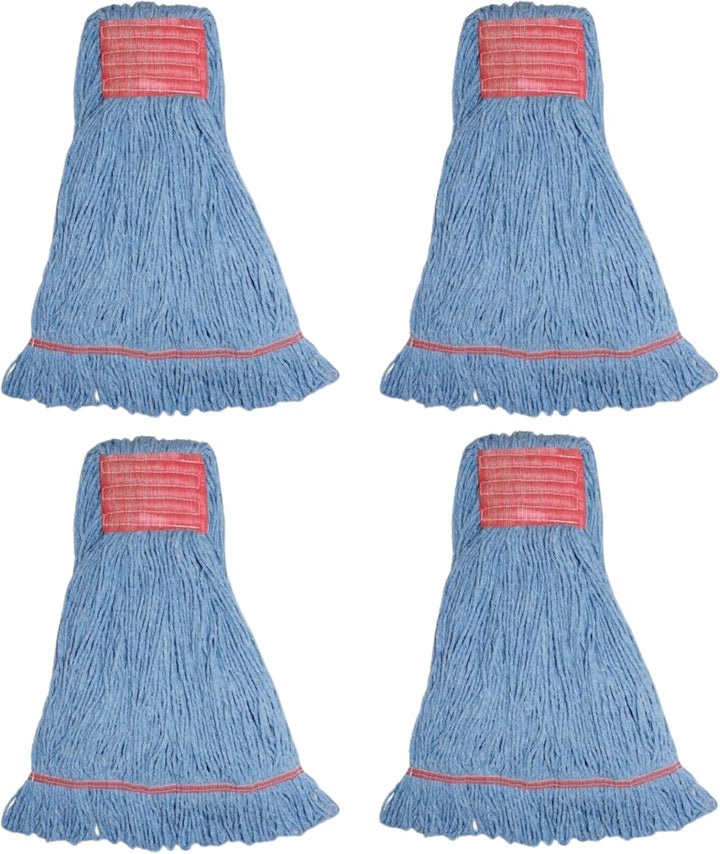 Replacement Mop Heads Pack of 4 – Durable Cotton Refill for Floor Cleaning, Easy to Attach, Washable, Absorbent, Fits Most Standard Mop Handles