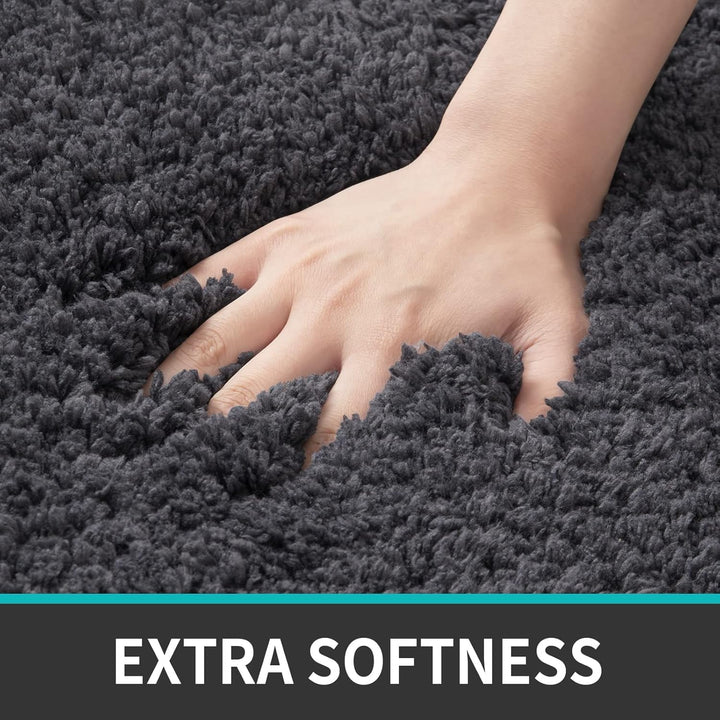 Absorbent Bath Mat 40x60cm Non Slip Quick Dry Soft Floor Rug for Bathroom Shower Tub Entry Washable Water Resistant Carpet (2 Pack (2 Pieces))