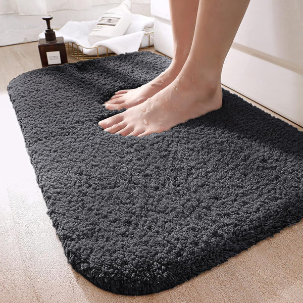 Absorbent Bath Mat 40x60cm Non Slip Quick Dry Soft Floor Rug for Bathroom Shower Tub Entry Washable Water Resistant Carpet (2 Pack (2 Pieces))